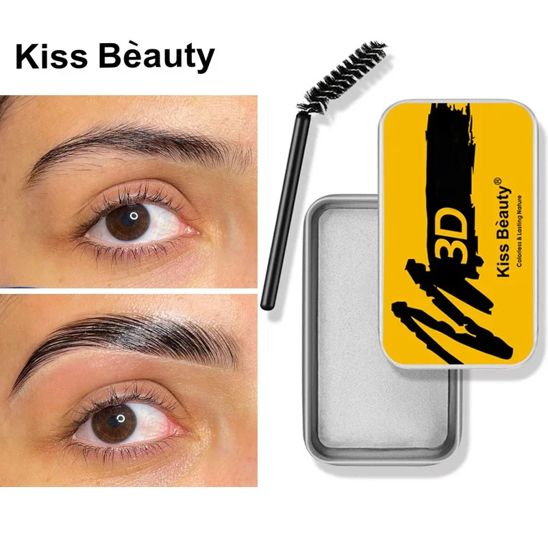 Cera Di Sapone Per Sopracciglia Impermeabile Con Spazzole 3D Soffici Sopracciglia Piumate Gel Di Pomata Per Sopracciglia Styling Trucco Sapone Sopracc