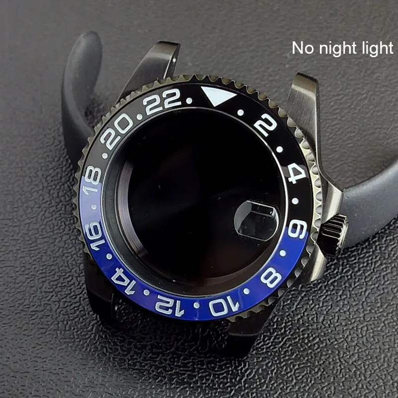 40MM Sapphire Glass GMT Bidirectional Rotation Watch Case with Accessories