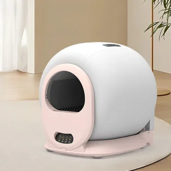 Lettiera per Gatti Intelligente Completamente Automatica, Grande, Completamente Chiusa, Deodorante e Anti-Schizzi, Toilette Elettrica per Gatti