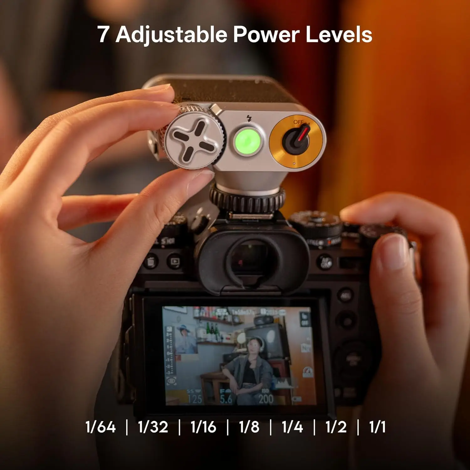 Viltrox Vintage Z1+ Retro On-Camera Flash GN12 with 7 Levels, S1/S2 Optical Cont