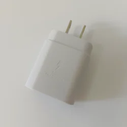25W Samsung Original Fast Charger USB Type - C Adapter - Only White US Plug