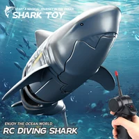 New RC remote control shark diving bionic fish summer water Children's electric modular battery toy 1