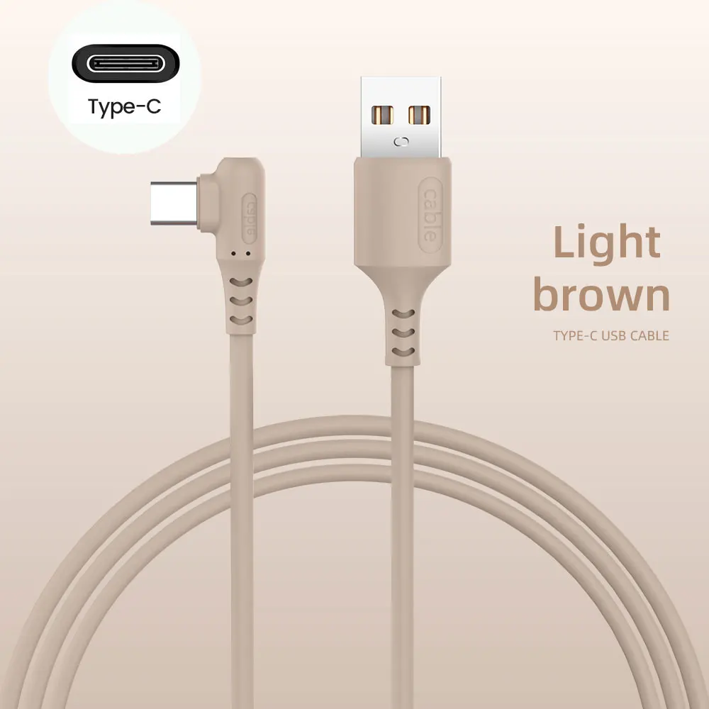 5A Liquid 90 Degree Micro USB Type C Cable Fast Charging USB Charger Cable for Samsung Xiaomi Quick Charge Silicone Wire hdmi to phone Cables