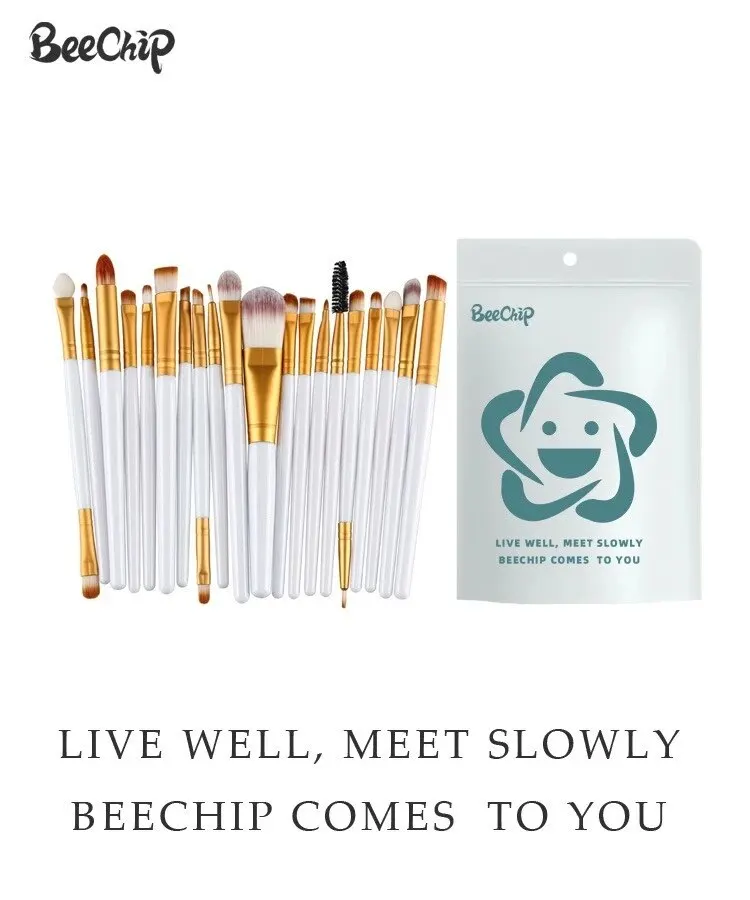 Description Picture 2 of item20 PCS Makeup Brush Set Eye Shadow Brush Set Foundation Brush Beauty Tools Super Soft Man-made Fibers Full Set