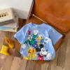 Printed cartoon Mickey Mouse fashion short sleeved Children's Fashion Top Cool and loose fitting round neck T-shirt 3