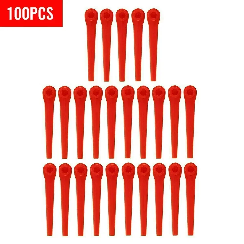 100pcs Plastic Trimmer Blades For Gardena Grass Trimmer Li-18/23R Garden Power Tool Replacement Parts