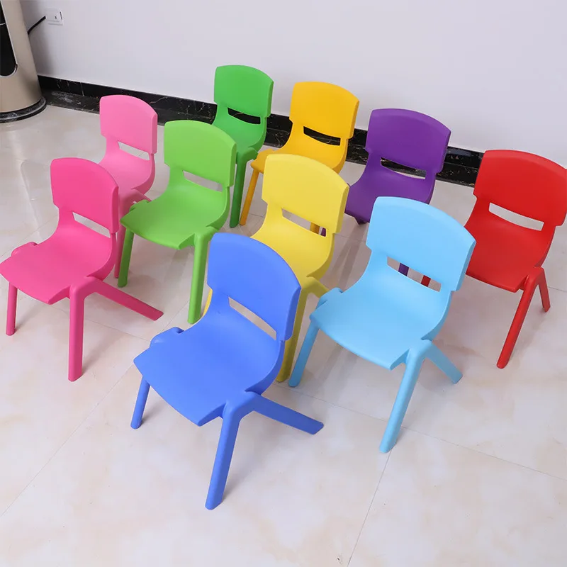 MK593-Plastic backrest thickened stool