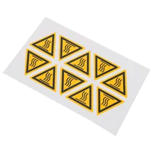 

10pcs Caution Scald Sticker High Temperature Warning Decals for Equipment