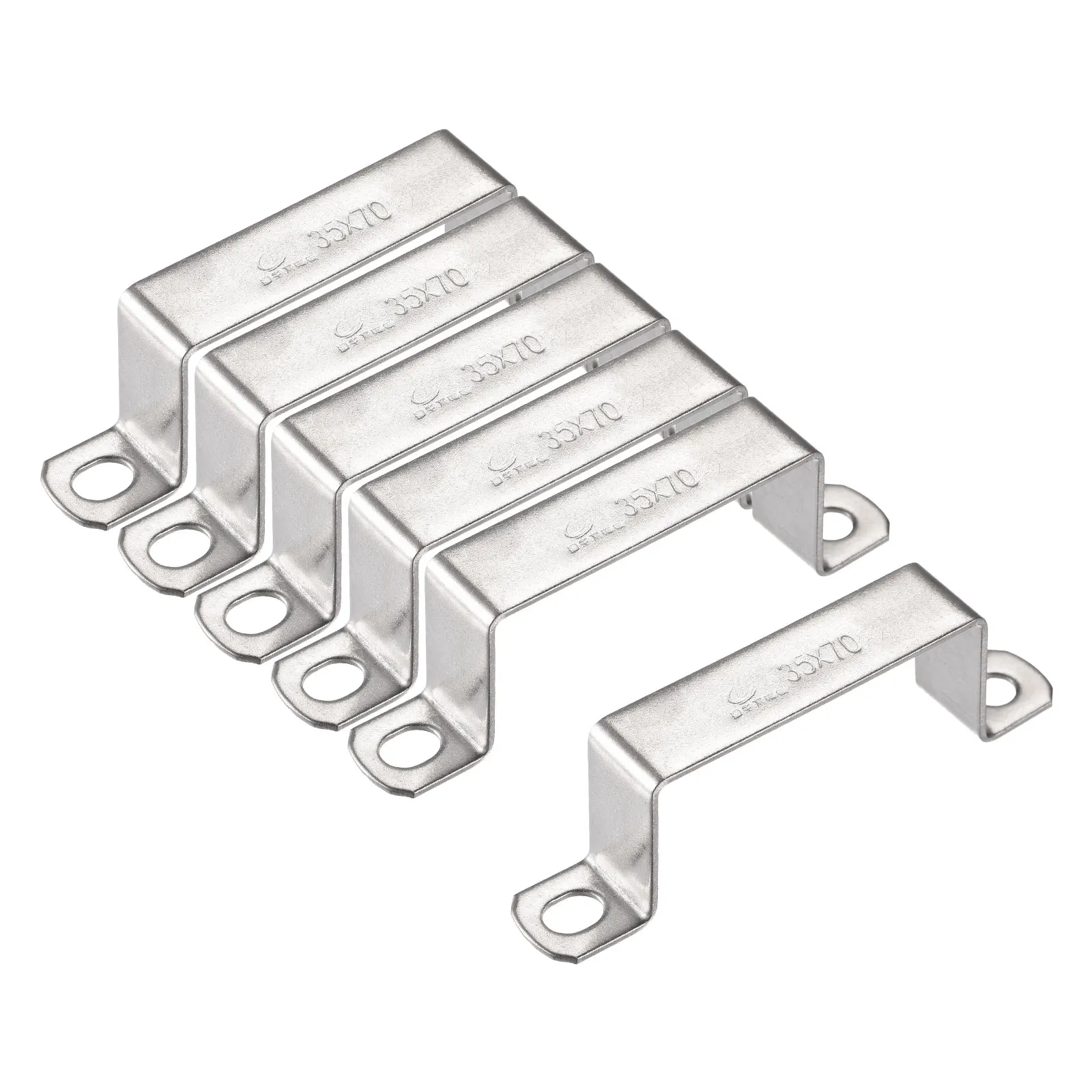 Uxcell Peças 304 em Forma de u Porta Barra Fechada Suporte do Conector de Canal Suporte 33×70 mm Aço Inoxidável