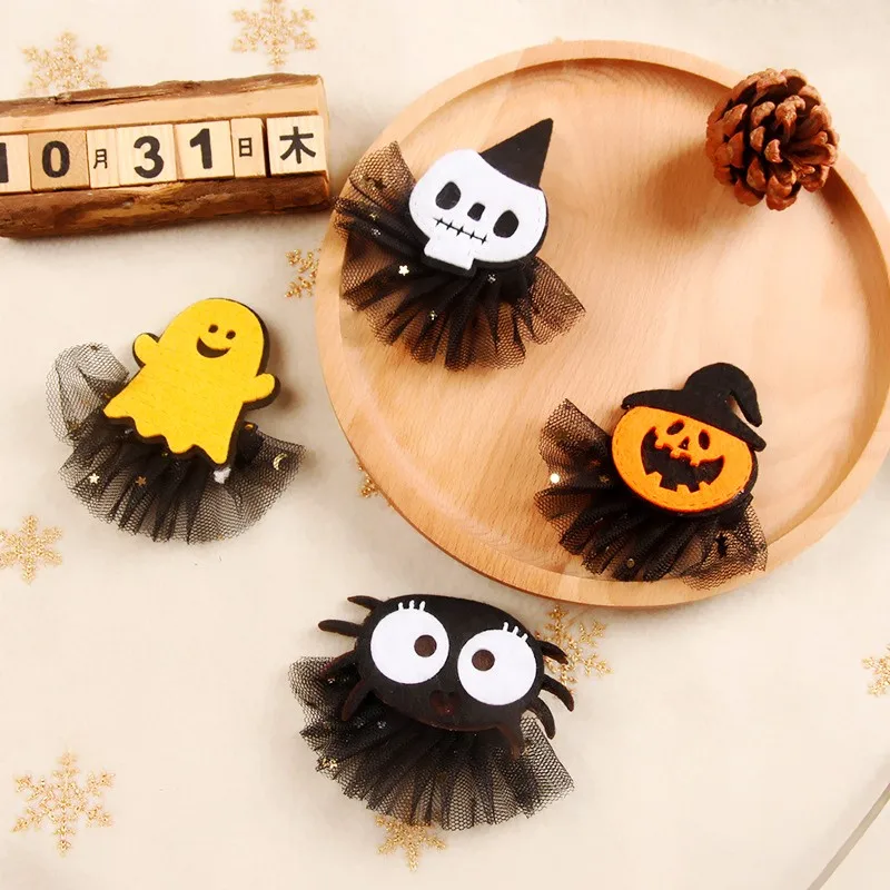 

Funny Festival Gifts Pumpkin Girls Cosplay Ghost Pumpkin Halloween Hair Clips Kids Hairpin Barrette Women Party Hair Accessories