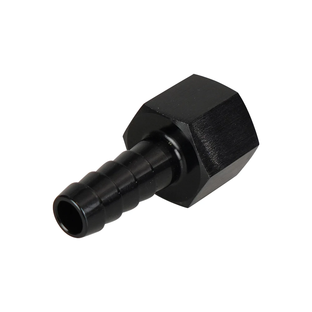 1PCS 6AN 8AN Thread Male To 3/8" Fuel Line Hose Adapters AN6 AN8 Hose Barbed Fitting Adapter with AN-6 AN-8 Connector Black