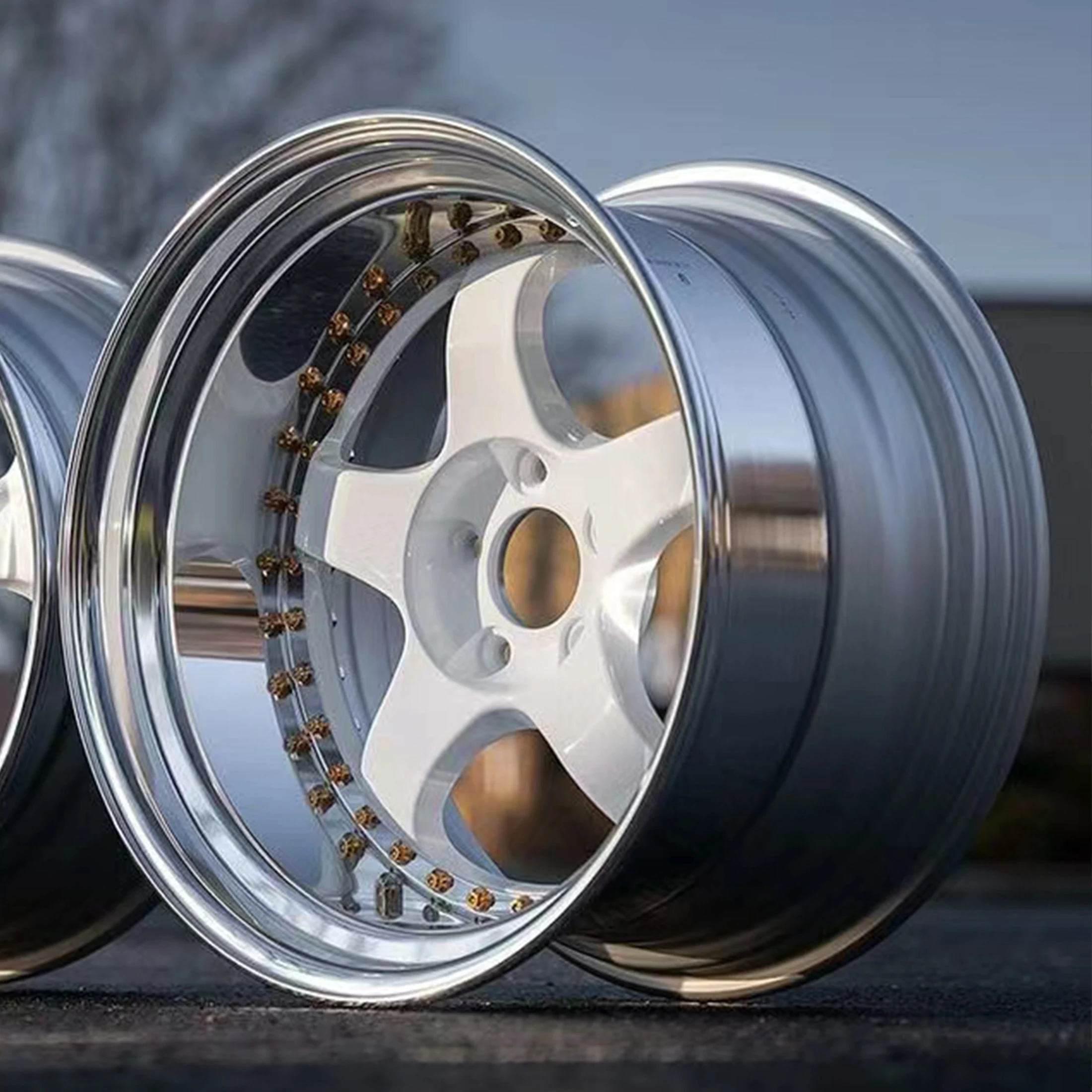 Customized S1 3-pieces Forged Car Wheels Meister Performance Sports Wheels Deep Dish Alloy Wheels 17 18 19 20 21 22 23 24 Inch 1