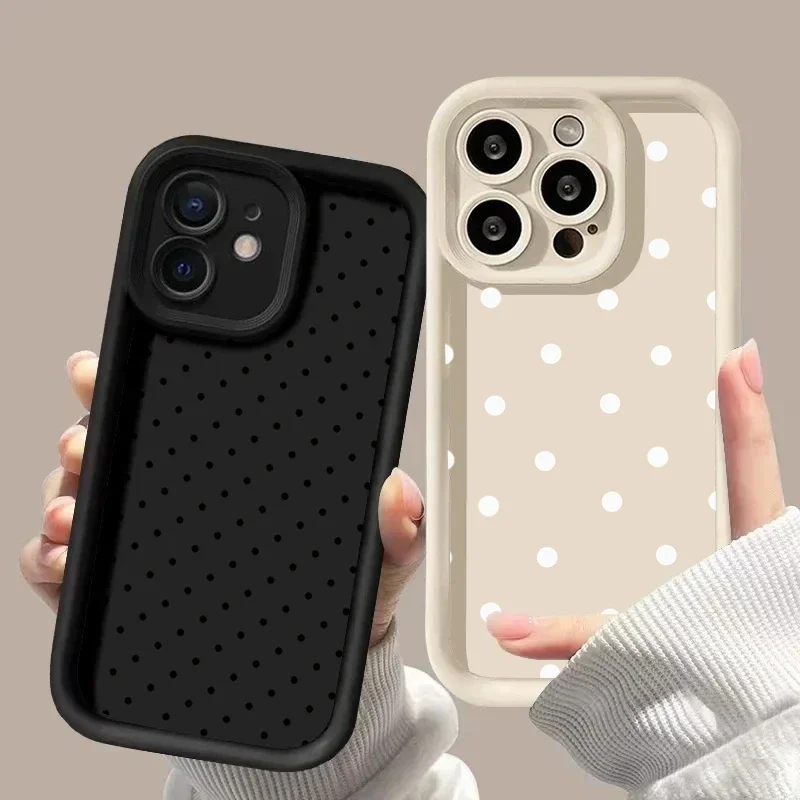 Minimalist Polka Dots Matte TPU Phone Case