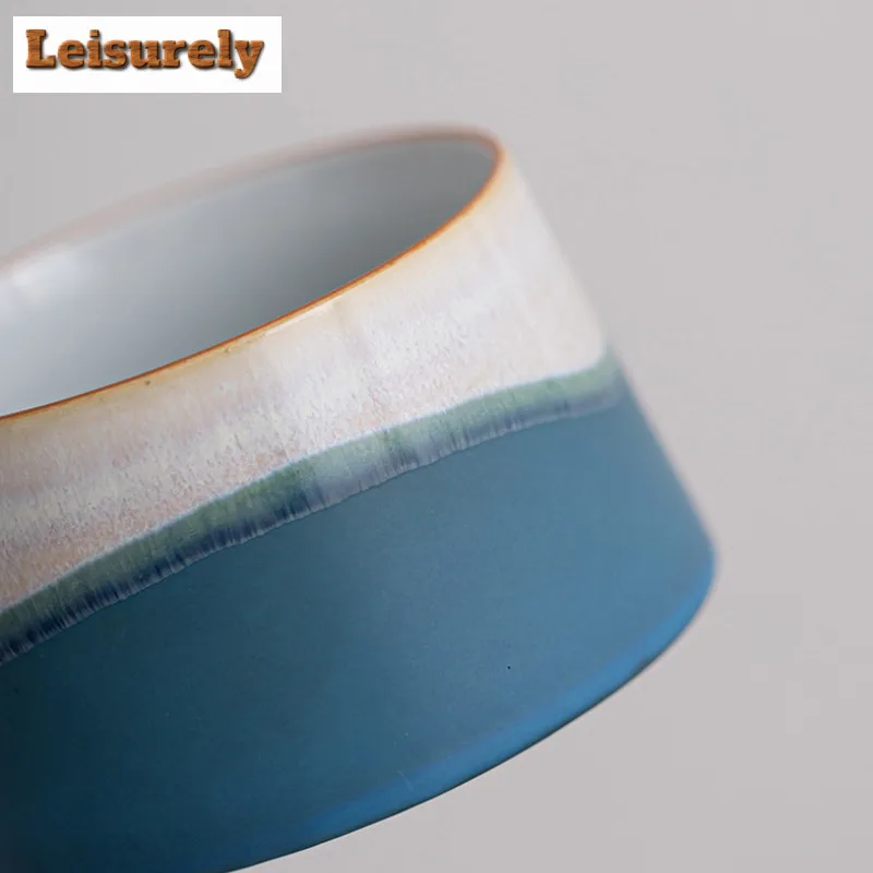 250ml Mountain and Sea Painting Scroll Coffee Mug with Plate Oatmeal Breakfast Mug Afternoon Tea Mug Cup Saucer Kit Tea Services