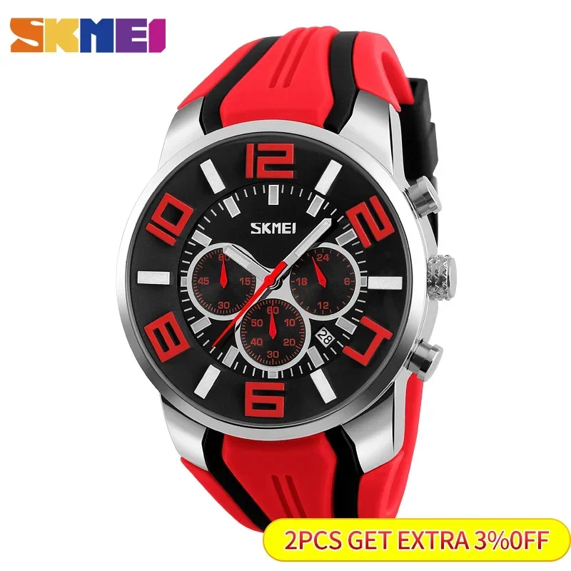 Skmei Waterproof Sport Watch Relogio Masculino Quartz Watches Men Fashion Casual Wristwatches 9128 2