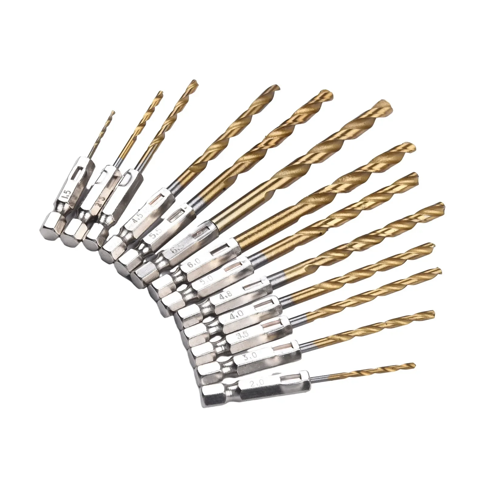 하이 퀄리티 HSS 드릴 비트 세트, 고속 스틸 OPP 플라스틱 가방, 1.5-6.5mm, 13 개, 164g