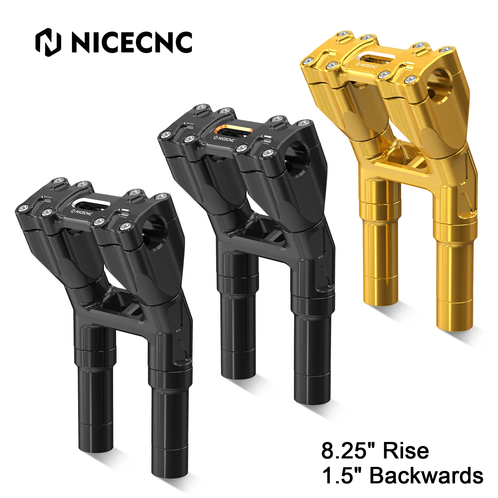 5/6/7.25/8.25 "Riser 1" Manubrio Per Harley Fat Boy 114 Flfbs Fat Bob 114 Fxfbs Heritage Classic Flhcs 114 2018-2023