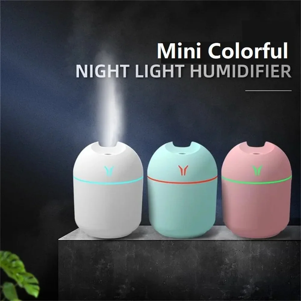 250ML Portable USB Mini Air Humidifier Aroma Essential Oil Diffuser with LED Color Lamp for Home Car air humidifier