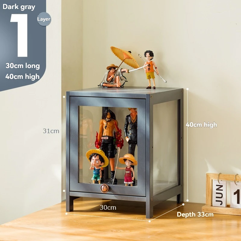 Handmade display cabinet, imitation glass transparent dustproof display cabinet, Lego toy acrylic storage box, bookshelf shelf