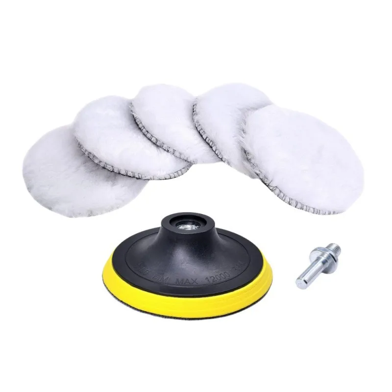 Car Polishing Pad Car Polish Pad Polishing Sponge Set Car Polisher Wool Polishing Pad Car Polishing Sponge Polishing Wheel Disc Wool Polishing Head Polishing Wheel Kit 5Pcs 3/4/5 Inch Polishing Kit Car Polishing Pad Car Waxing Sponge Disk Wool Wheel Auto Paint Care Polisher Pads Gadget