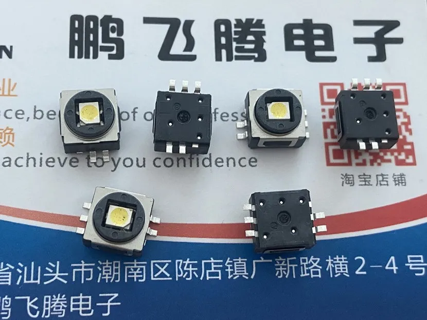 

Original new 100% K5ATWH43GP touch switch 8x8x6 SMD 5pin with white light emitting LED button inching