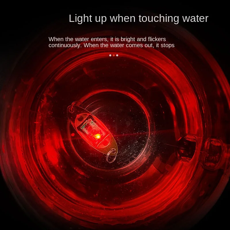 5PC LED Fishing Lures Flash Lamp Artificial Bait Deep Drop Underwater Eye Shape Flasher Diamond Lights Spoon Fishing Accessories 4