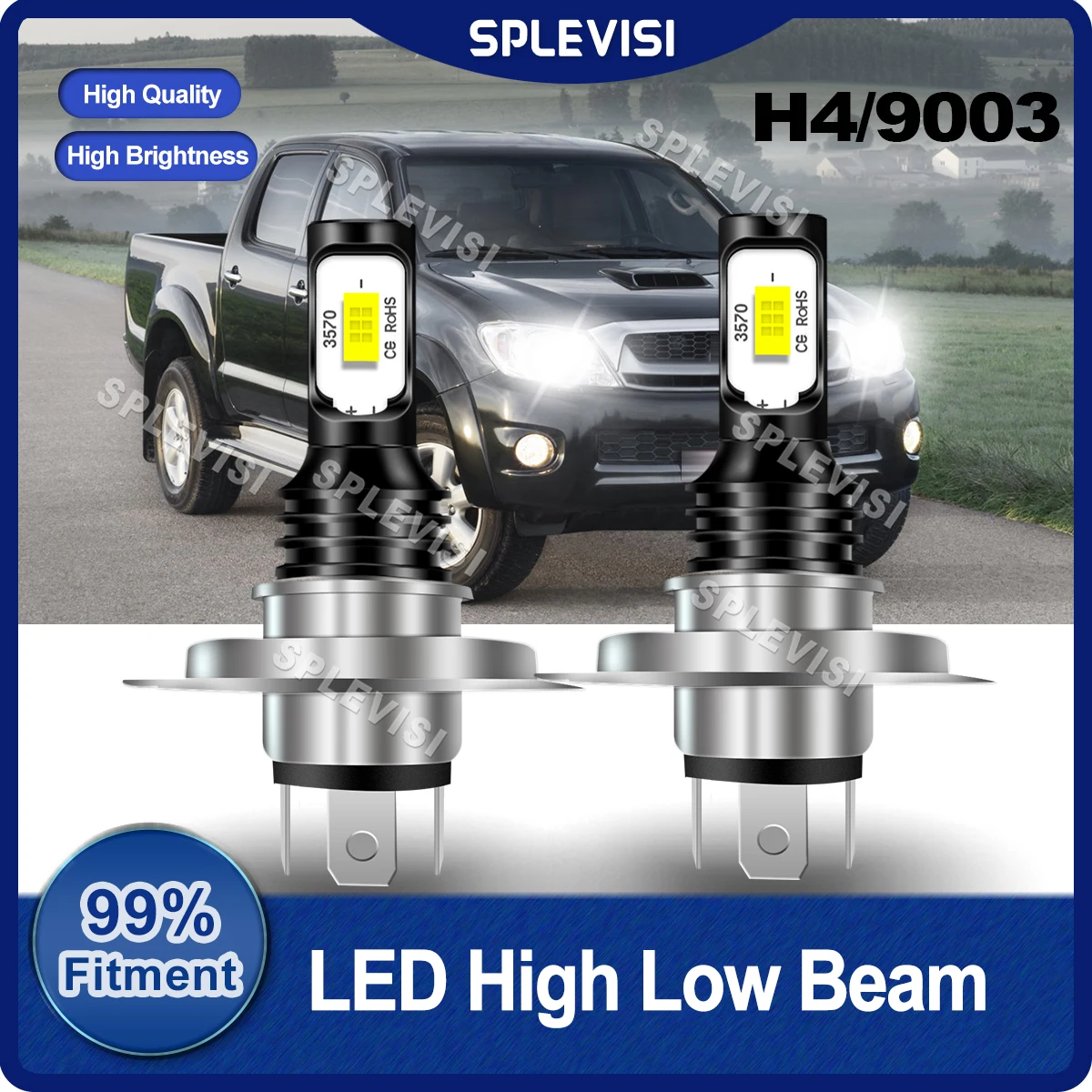 

2X H4/9003 Car Fitment LED Headlamp 360 Degree Beam For Toyota Hilux MK7 2005 2006 2007 2008 2009 2010 2011 2012 2013 2014 2015