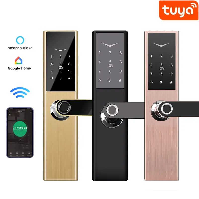 chamberlain remote Apartment Home Intelligent Fingerprint Lock Security WIFI Alexa/Tuya App Smart Lock Controll Wireless Remote Control Door Lock digital door lock