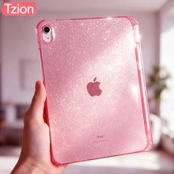 Glitter Crystal Soft Silicone Tablet Case with Pencil Holder (BC - Glitter Pink)