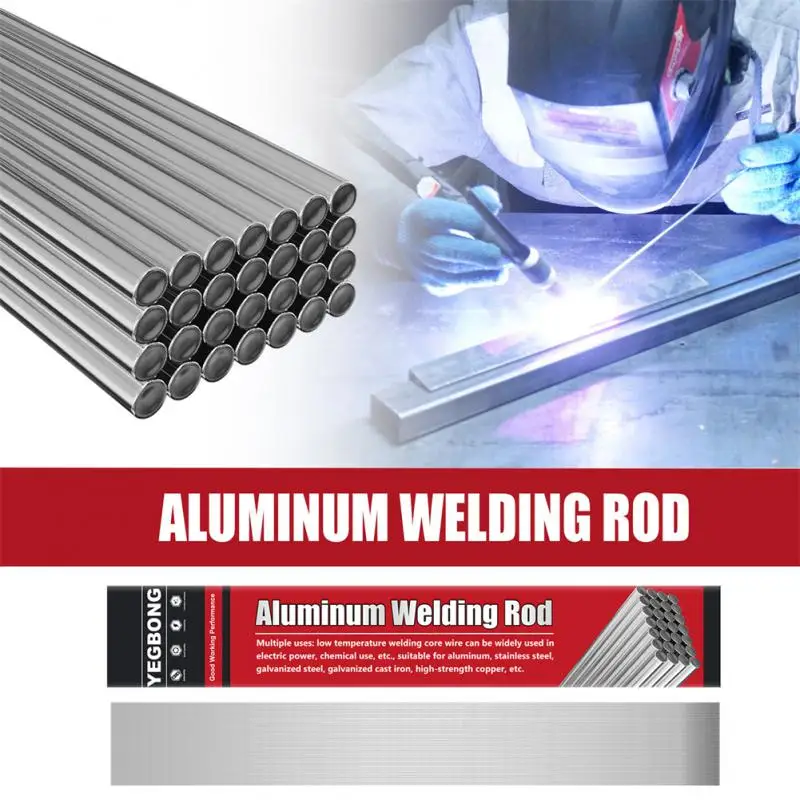 

10pcs Copper Aluminum Welding Rods 1.6/2mm Easy Melt Welding Electrodes Universal Low Temperature Soldering Cored Welding Supply