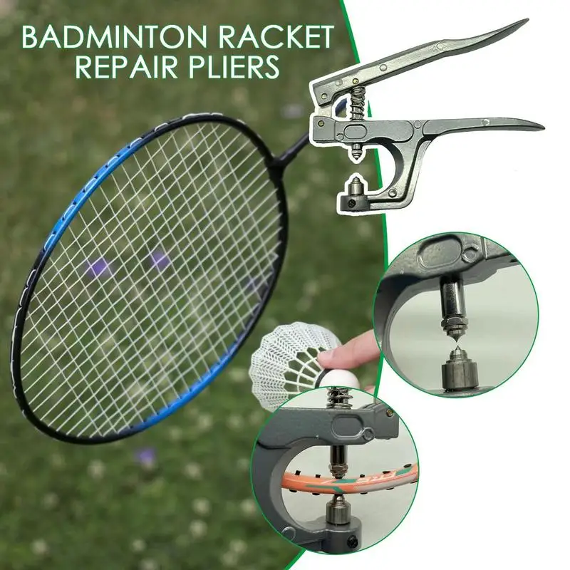 Badminton Stringing Clamp Handheld Portable Grommet Eyelet Plier Crimping Badminton Racket Cold Press repair