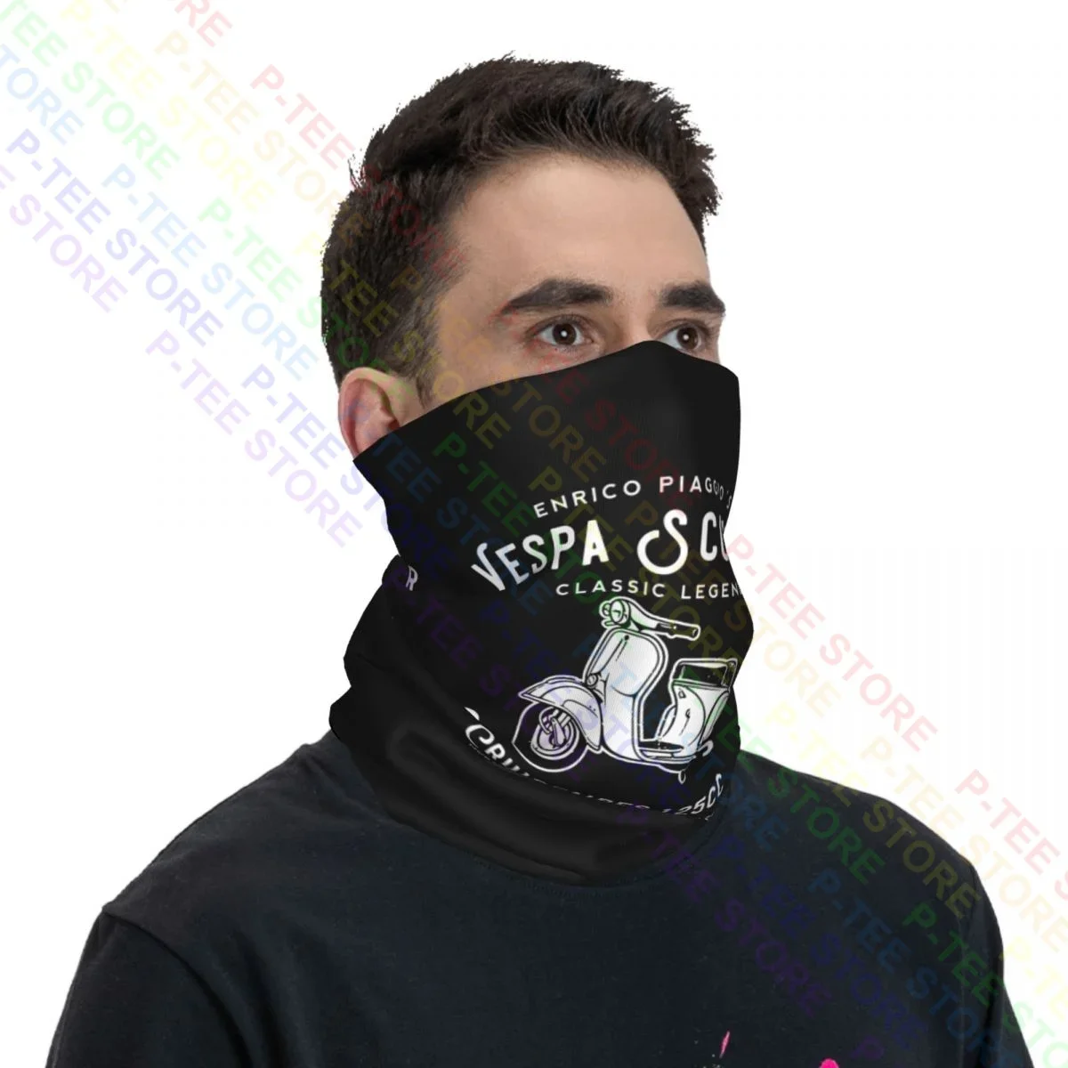 Piaggio Vespa Scooter 1953 125Cc Neck Gaiter Bandana Scarf Face Mask Unisex Camping Uv Protective