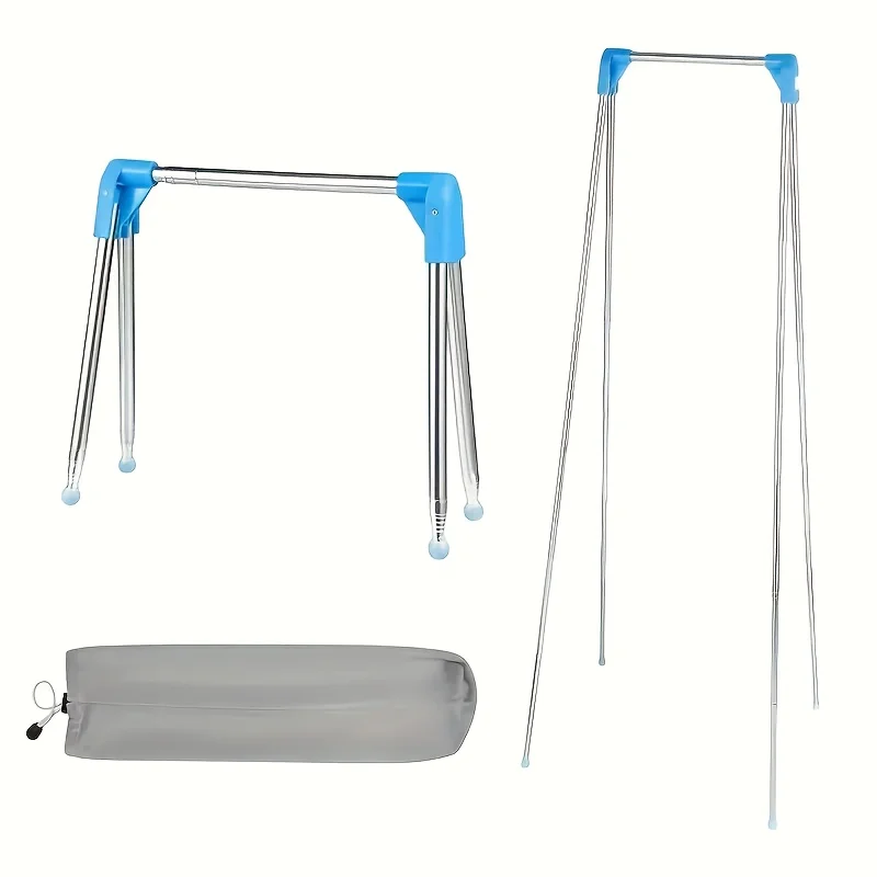 13 28 Inch Telescopic Foldable Metal Hangers Durable Stainless Steel Portable for Home Laundry Camping Travel Camping Gear clothes hanger