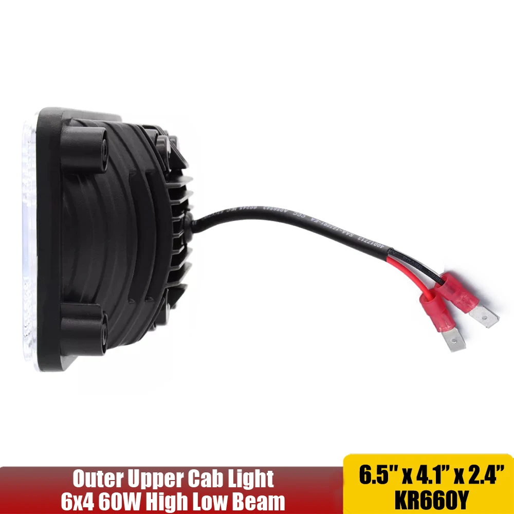 12v 24v 6x4 60W LED Outer Cab Light For Case IH Combines: 2144  
