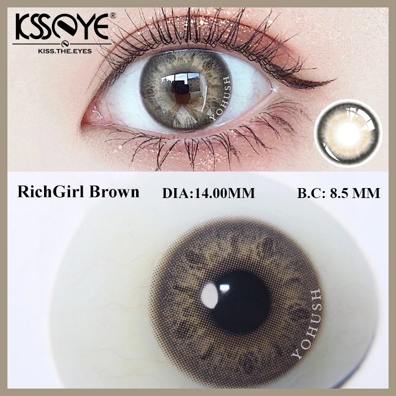 

Vila RichGirl Soft Color Contact Lens Cover Dark Eye Beautiful Pupil Makeup For Charming Eye Cosmetics