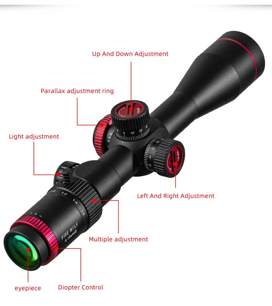 Description Picture 5 of itemFire Wolf Qz 4-16X44 Ir FFP Hunting Scope Eerste Focal Plane Riflescopes Tactical Glas Geëtst Sniper Optische Zicht Voor De Jach