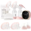 NCVI Double Electric Breast Pumps,Breast Pump Electric with 4 Modes 9 Levels,with 4 Size Flanges & 10pcs Breastmilk Storage Bags 1