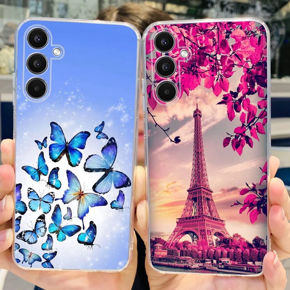 Cute Cat and Butterfly Soft Silicone Phone Case - Stylish Protective Cover