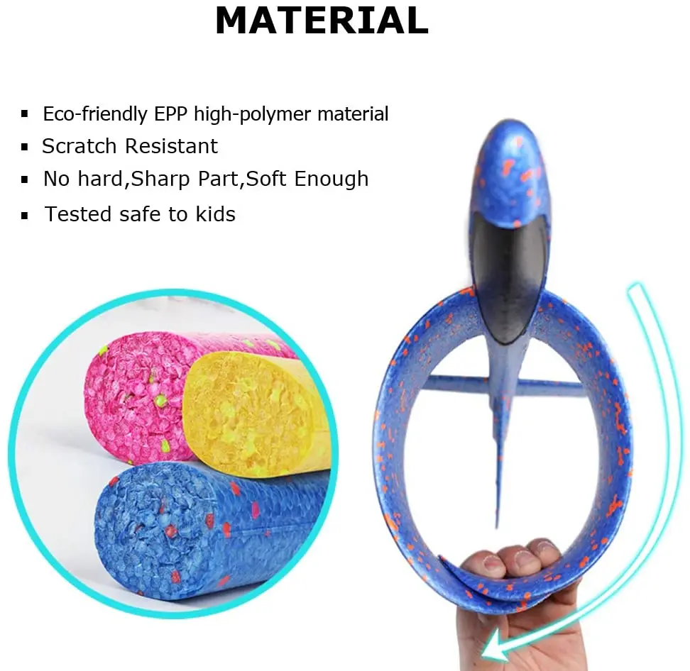 38CM Big Foam Plane Glider Hand Throw Airplane Light Inertial EPP Bubble Planes Outdoor Launch Kids Toys for Children Boys Gift