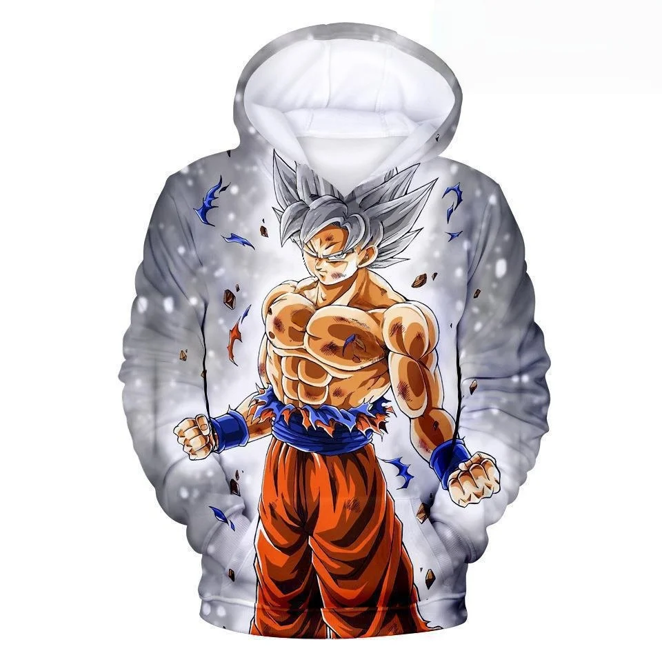 2026 Herbst/Winter Dragon Ball Retro Baumwoll-Warmer Baumwoll-Hoodie Herren 3D-Druck Sweatshirt Unisex Kinder Freizeitjacke – Detail 4