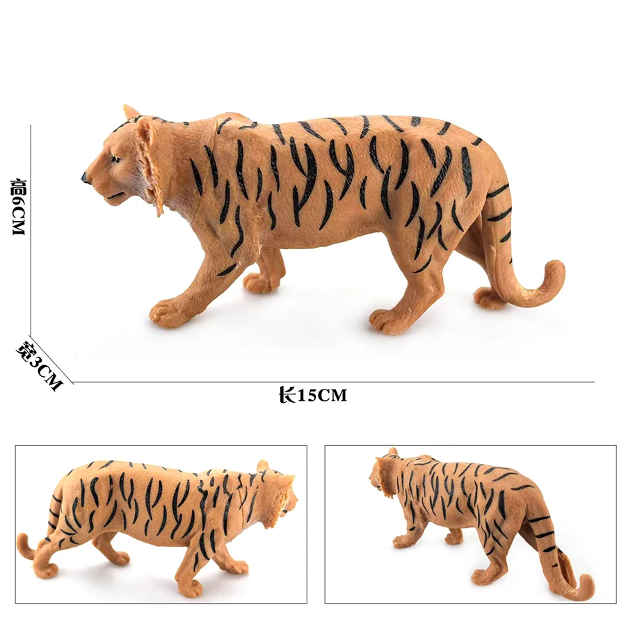 Oenux African and Wild Tiger Lion Figurine Educational Toy Set