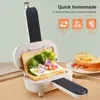 Sandwich Maker Bread Hot Dog Toaster Double Sided Panini Press Non Stick Sandwich Making Machine for Home Kitchen 2