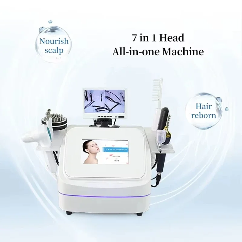 O2 Module Hair Tool 2026 7 in 1 Scalp Massage Hair Regrowth Machine HD Hair Detection ...