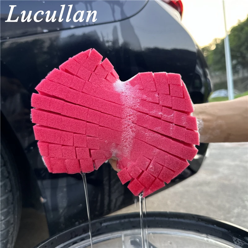 Double Side Cross-Cut Sponge 2.0 Better Grip and Access Tight Spaces For Rinseless Car Wash