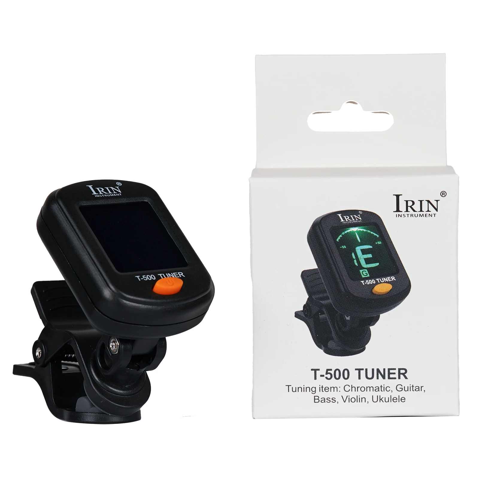 Guitar Tuner IRIN T-500 Digital Clip-On Tone Tuner for Electric Ukulele Bass Violin Universal 360Degree Rotatable Sensitive