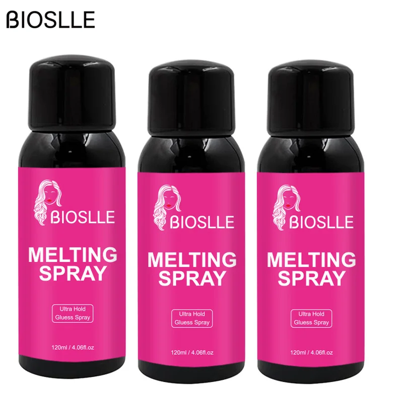 3PCS BIOSLLE 120ml Wig Hair Glueless Spray Ultra Hold Lace Melt Glue Spray Fast Dry Melting Spray 10 piece er1604fct to 220f 400v 16a 35ns fast recovery ultra fast recovery diode，