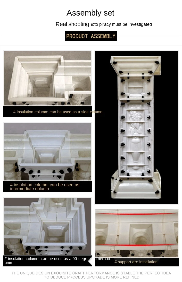 Corridor Handrail Cement Railing Roman Pillar Mold Balcony Fence Mold New Countryside Villa Building Model