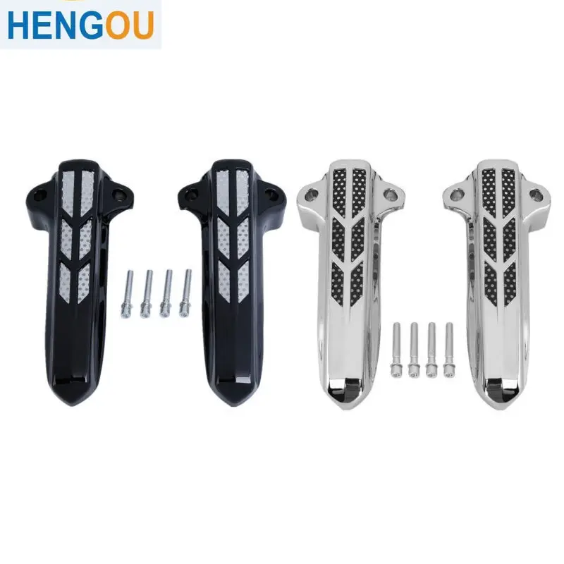 

Motorcycle Chrome/Black Front Lower Fork Leg Covers for Touring Electra Street Road Glide FLHR FLHTCU FLHX FLTRX 14-2017