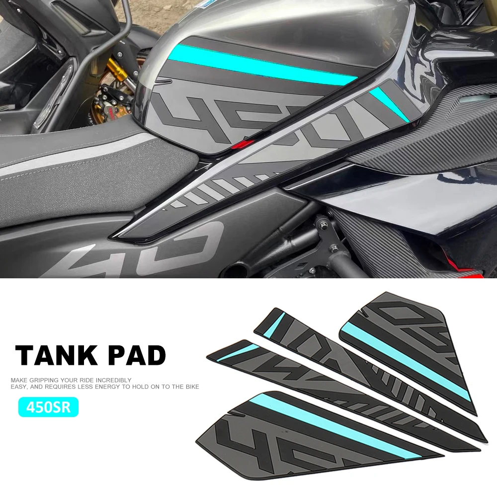 Motorcycle New Non-slip Side Fuel Tank Pads Stickers Waterproof Pad Sticker For CFMOTO 450 SR 450SR 450Sr 450sr 2022 2023