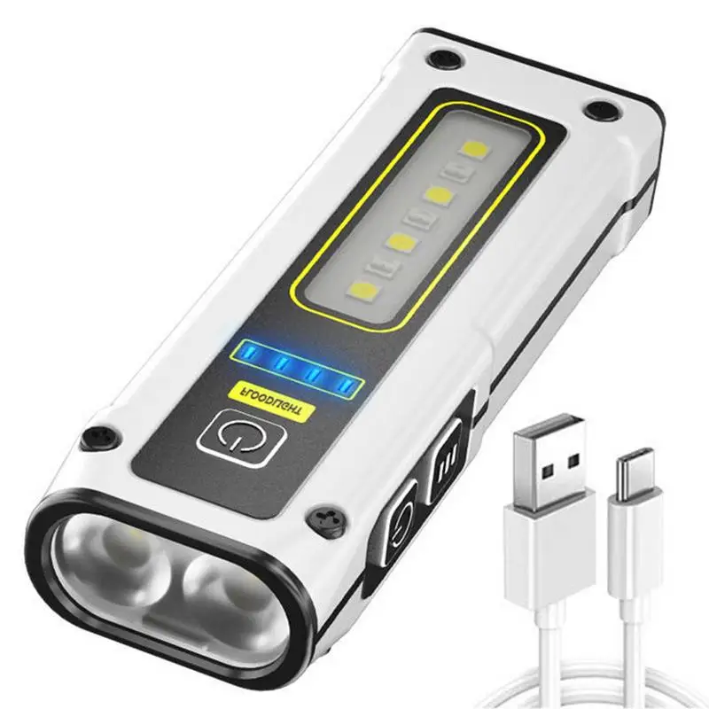 

High Lumen Flashlight Outdoor Rechargeable LED Flash Light With Magnetic Bottom Camping Accessories Power Bank For Hiking
